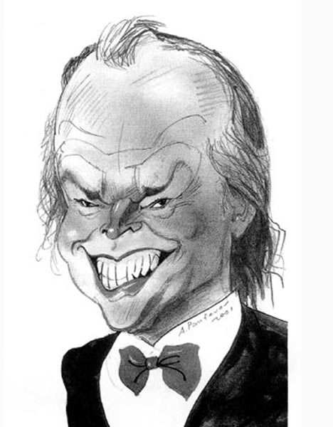 Prominentenkarikatur von Jack Nicholson